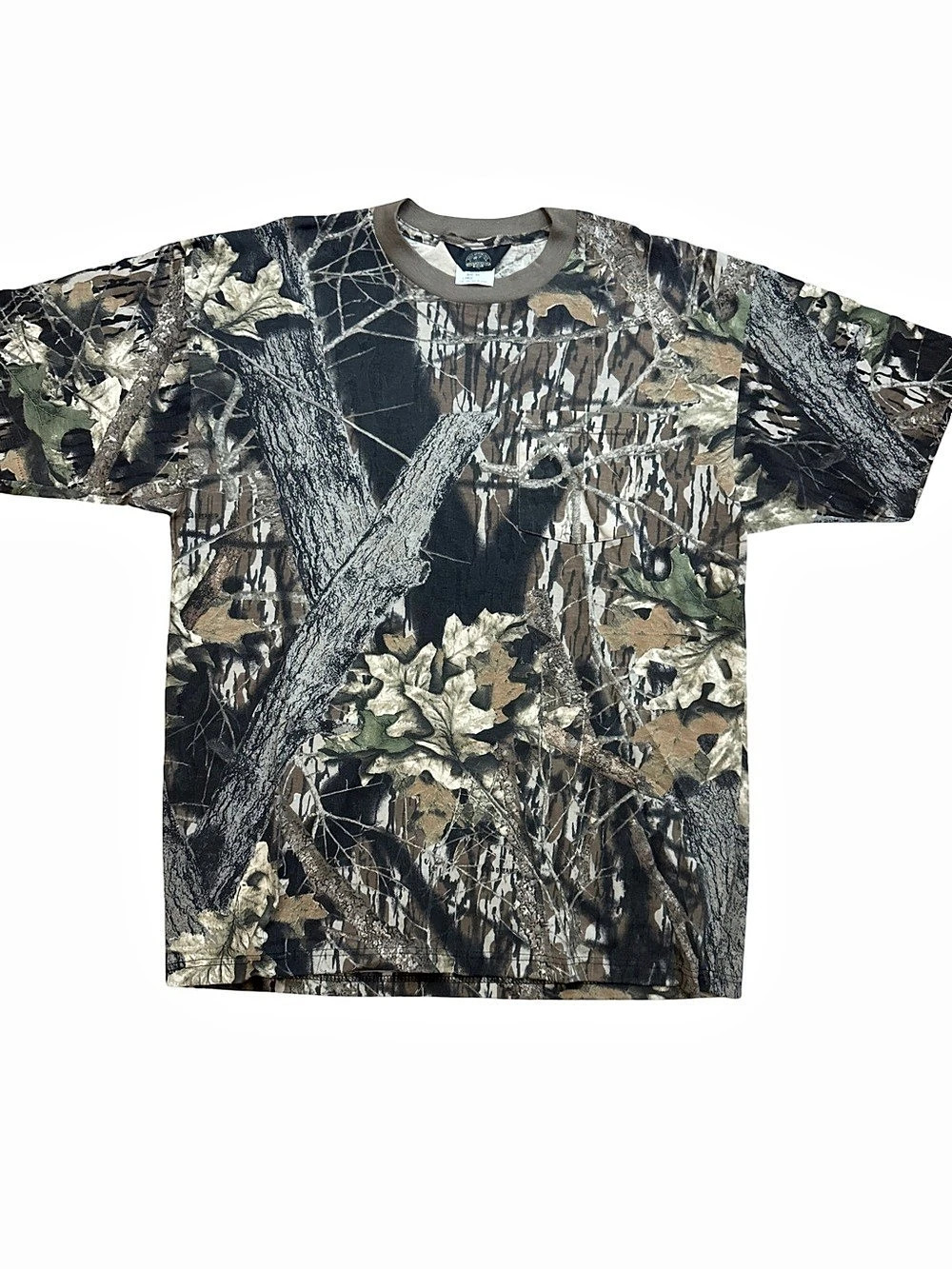 Vintage Wolf Mountain Camouflage Single Stitches Men’s T-Shirt Size Large Camo